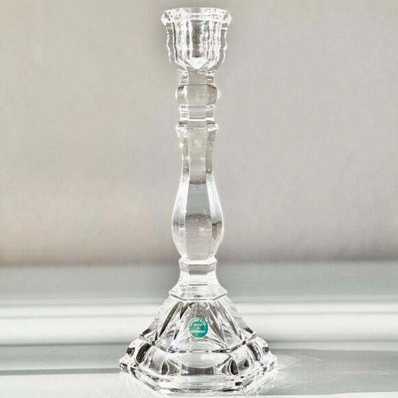 Tiffany & Co. Crystal Hampton Candlestick - 9" Lead Crystal, Made in Germany - Picture 1 of 4